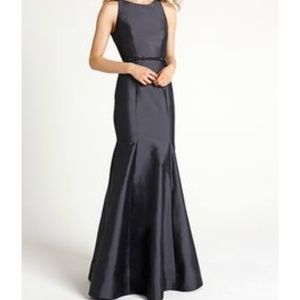 Monique Lhuillier by bridesmaid elegant grey dress